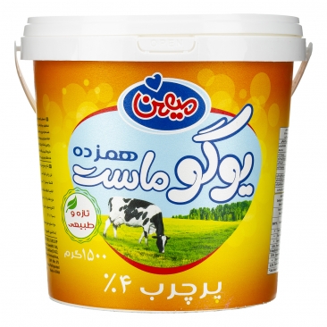 تصویر از ماست يوگو همزده پرچرب 1500گ ميهن